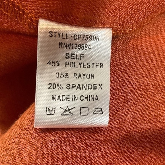 Peach paperbag short Women’s Tie shorts size Large  rust orange - Picture 10 of 10